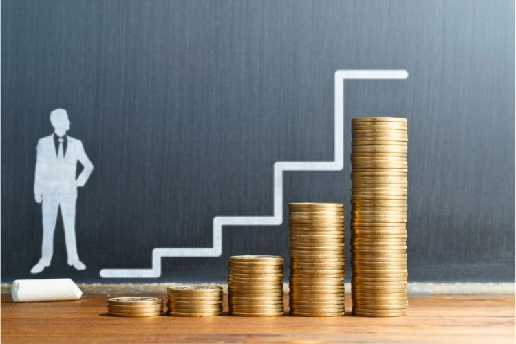 Représentation du salaire moyen d'un cadre